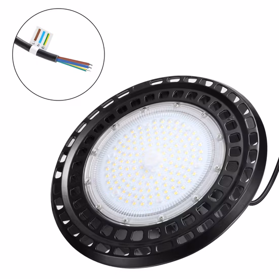 Saso Ce UL UFO IP65 200W LED 하이 베이 라이트는 최고의 유통 공장에서 옥외, 거리, 정원, 공원 및 옥외 조명용으로 중국에서 제작되었습니다.